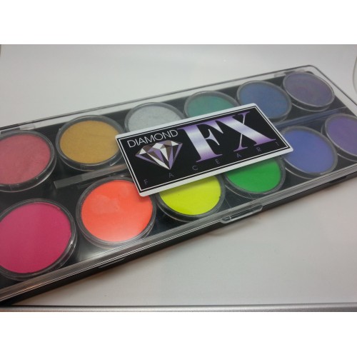 Diamond FX Palette 12 x 10g Neon/Metallic (Neon - Metallic Palette)